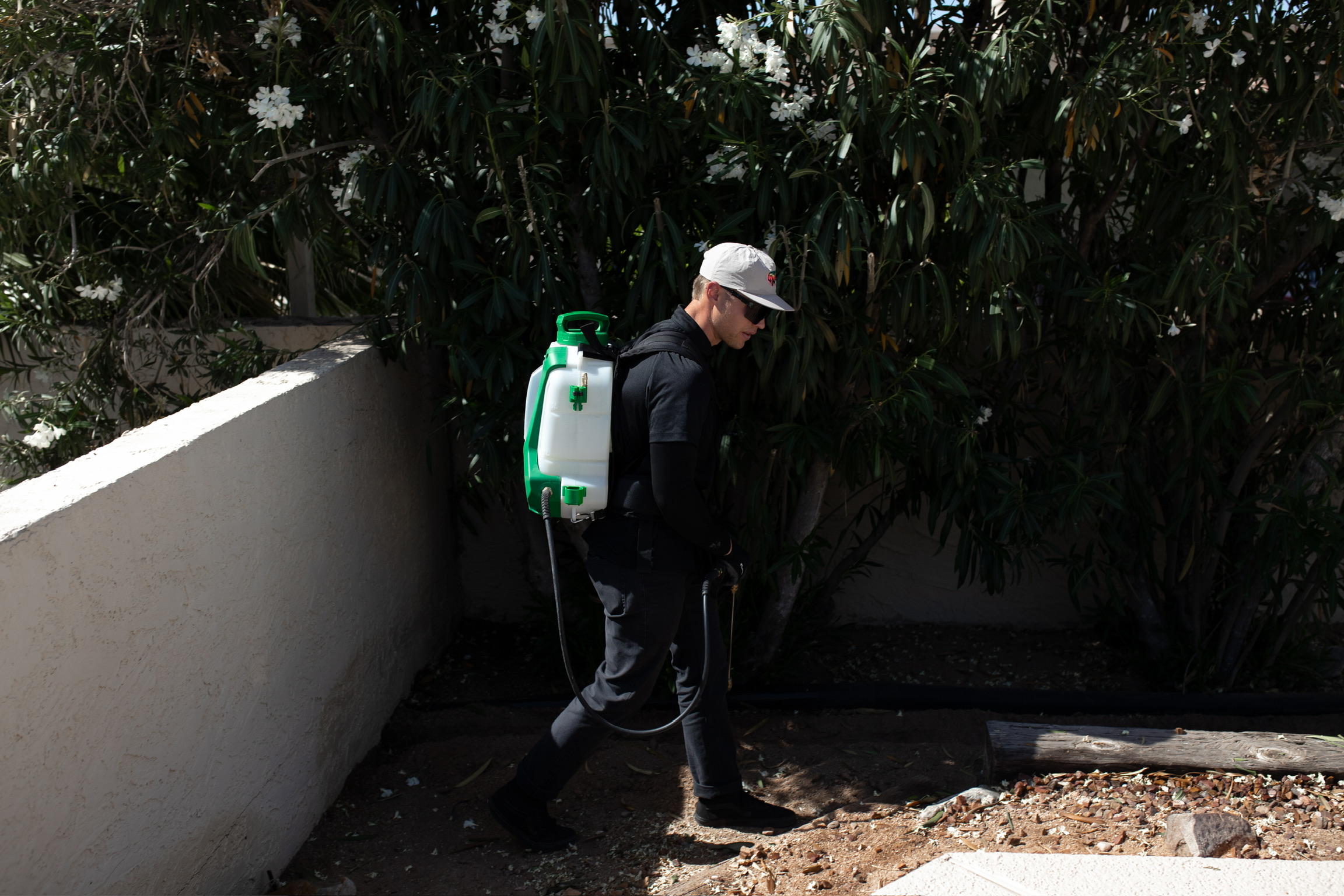 Zona technician treating a home